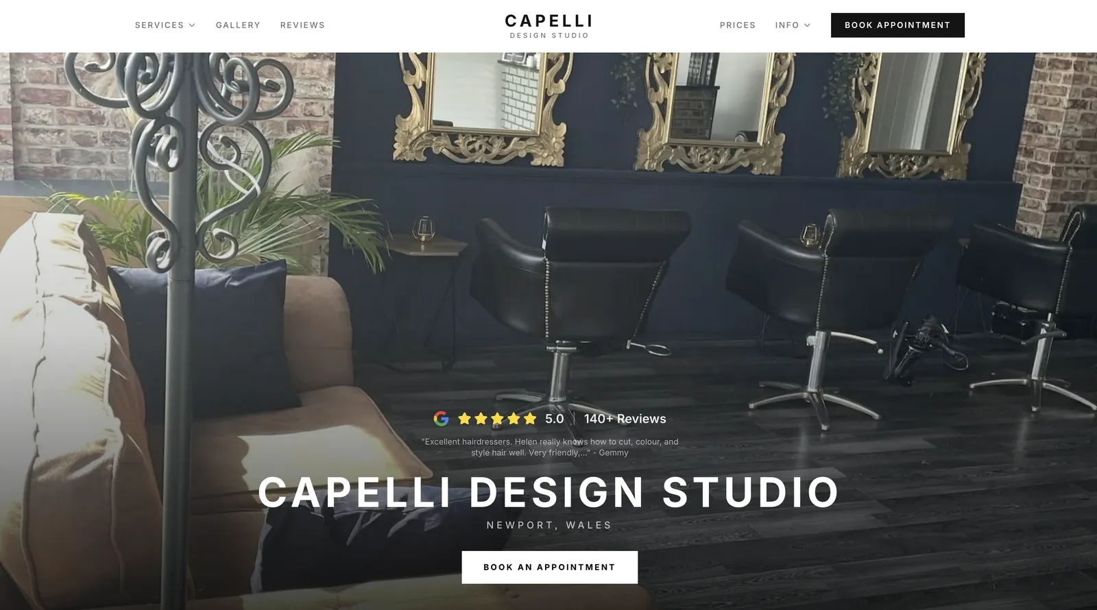 Capelli Design Studio website project