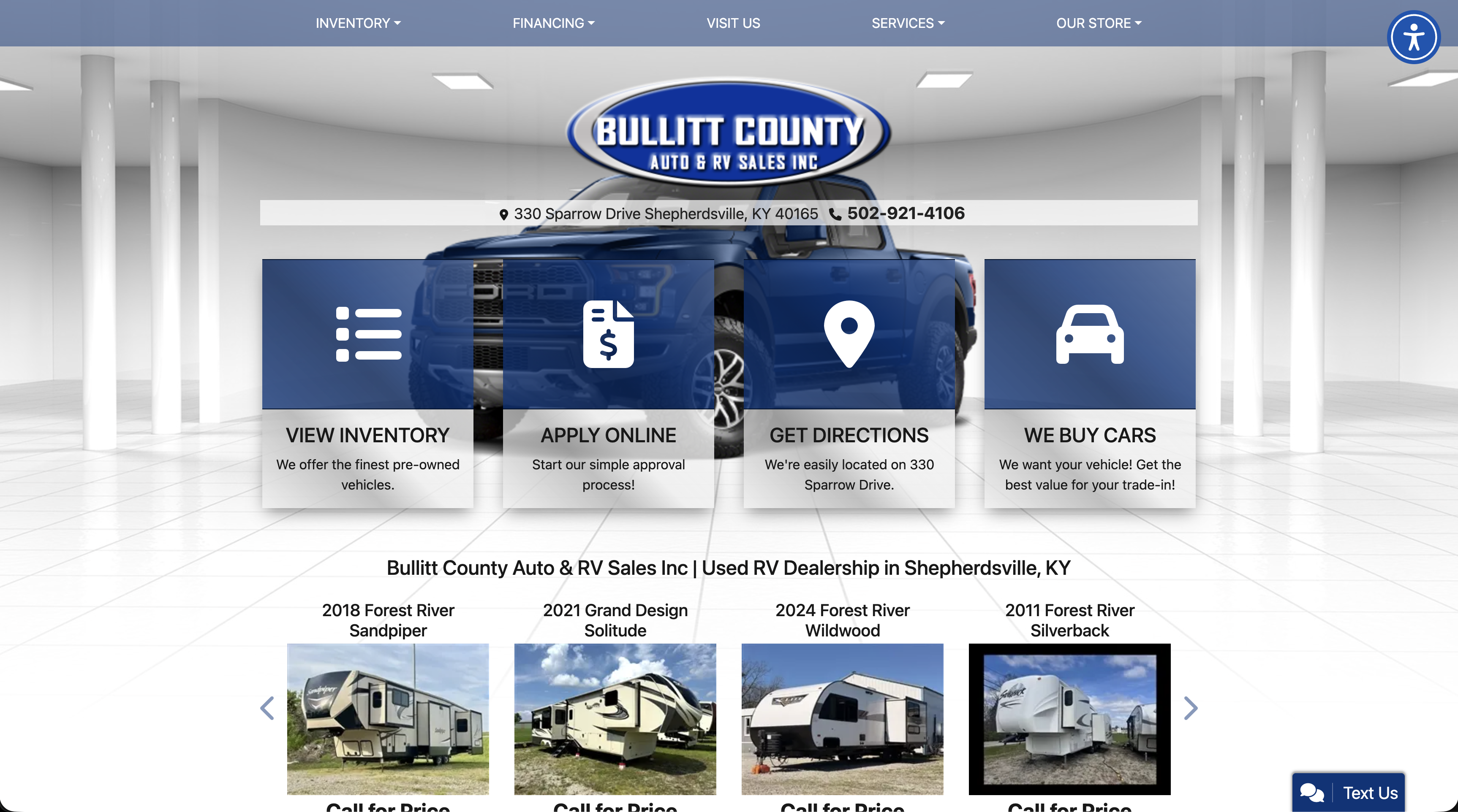 Bullitt County old website homepage